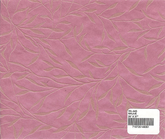 Flocked Willow Paper - Mauve
