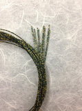 Mizuhiki - Dark Green Speckles on Gold Foil