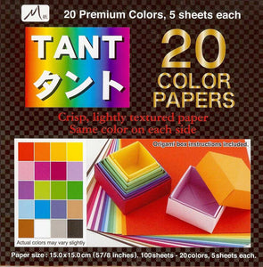 Tant 20 Colors Origami Paper