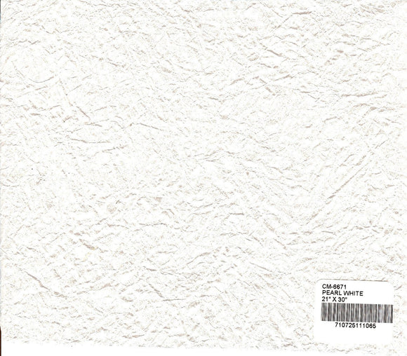 Crinkled Metallic Paper - Pearl White