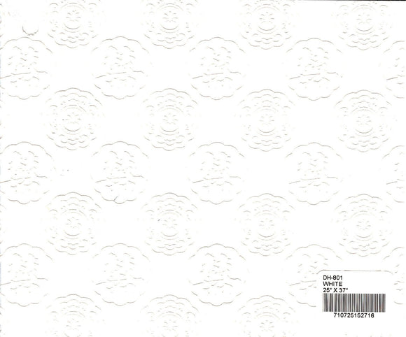 Flocked Double Happiness Paper - White
