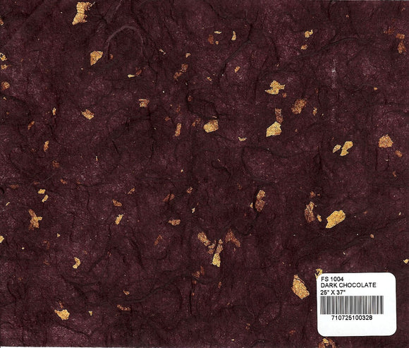 Foil Speckle Unryu Paper - Dark Chocolate