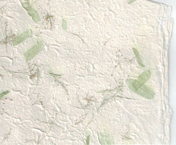 Handmade Paper - Floral Meadow Green