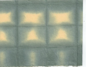 Itajime Shibori Window - Gray Yellow