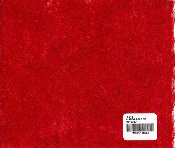 Jute Fiber Paper - Mandarin Red