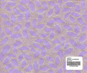 Screenprinted Leaf Motif Paper - Sweet Lavender