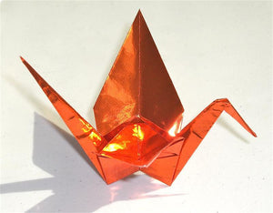 Orange Foil Origami Paper