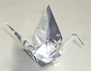 Silver Foil Single Color Premium Origami Paper