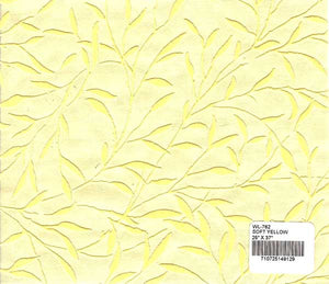 Flocked Willow Paper - Soft Yellow